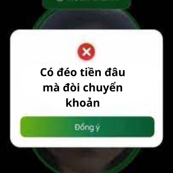 ảnh chuyển khoản troll lỗi