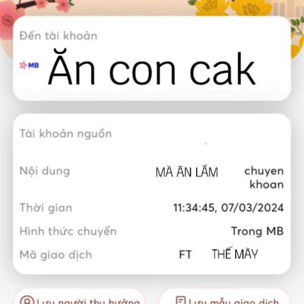 ảnh chuyển khoản troll siêu hài