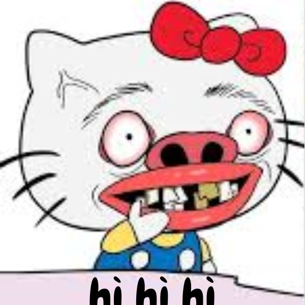 ảnh hello kitty cute răng sâu