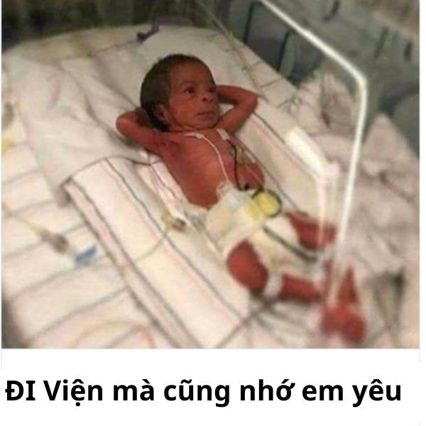 ảnh nằm viện troll nhớ em