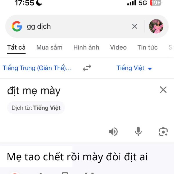 hình ảnh troll gg dịch chửi