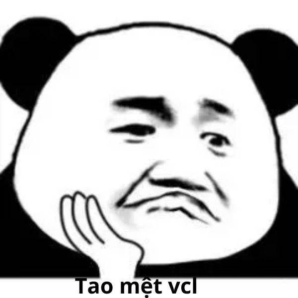 meme gấu trúc tao mệt