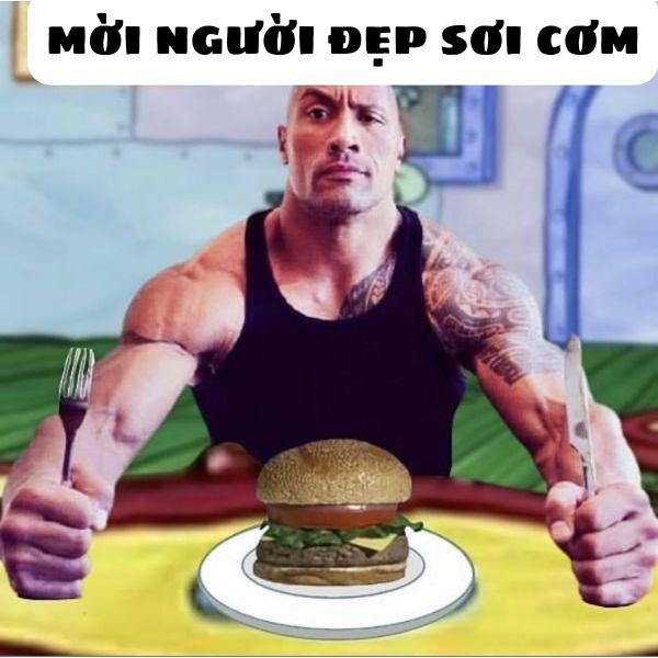 the rock meme ăn