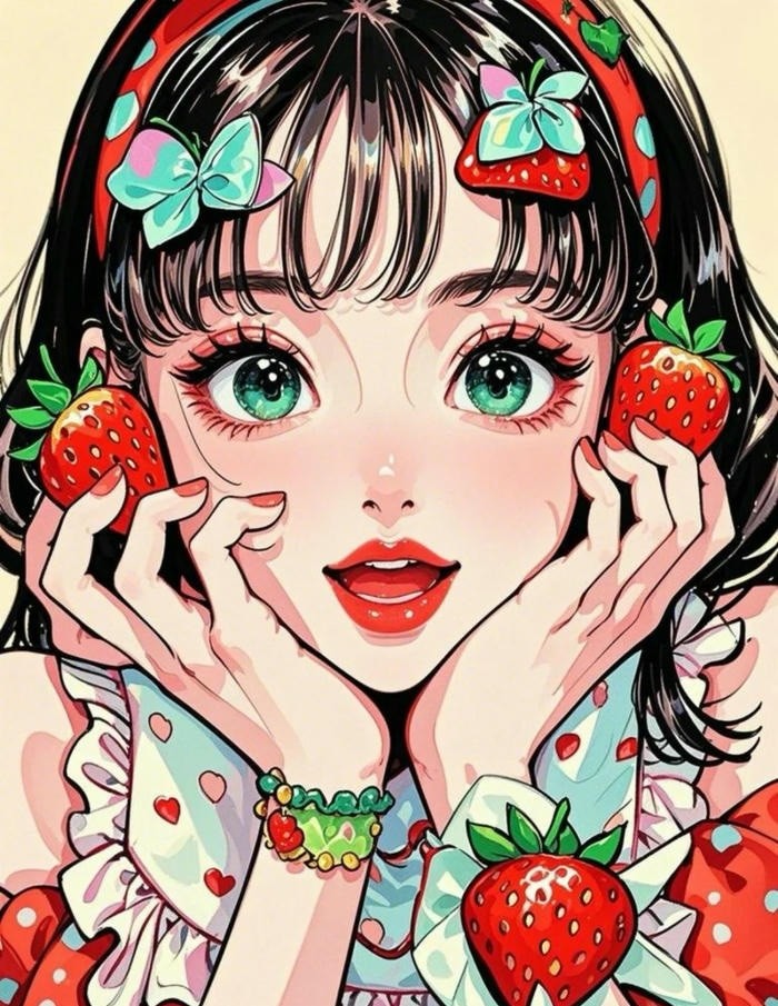 hình nền dâu tây cute