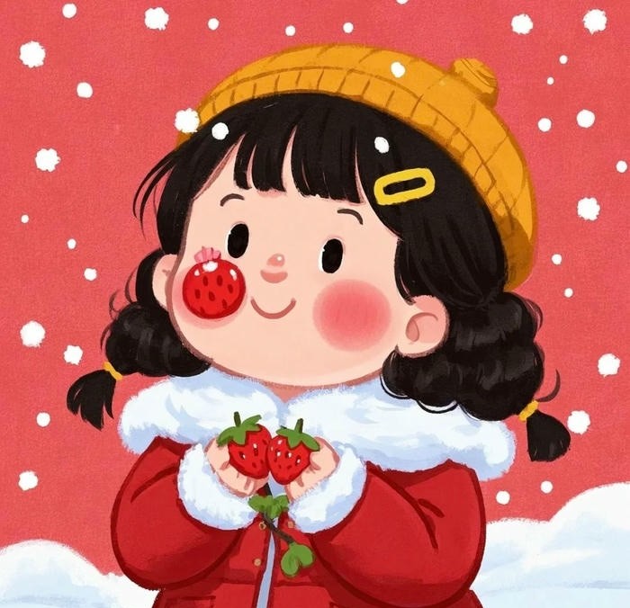 hình nền quả dâu tây cute