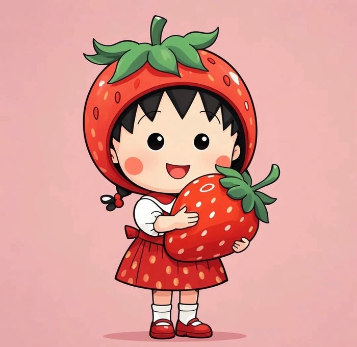 hình nền trái dâu cute