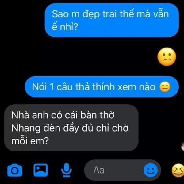 ảnh troll messenger thả thính