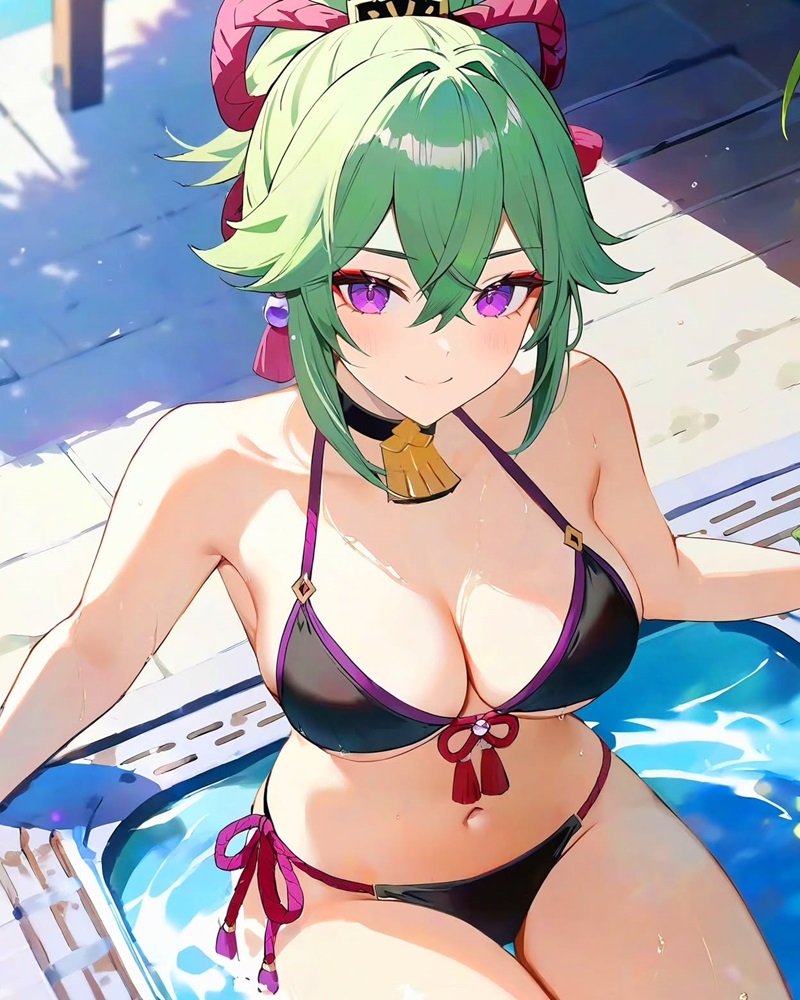 hình ảnh gái xinh anime mặc bikini quyễn rũ