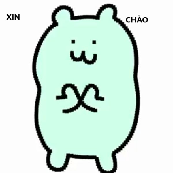 hình meme xin chào