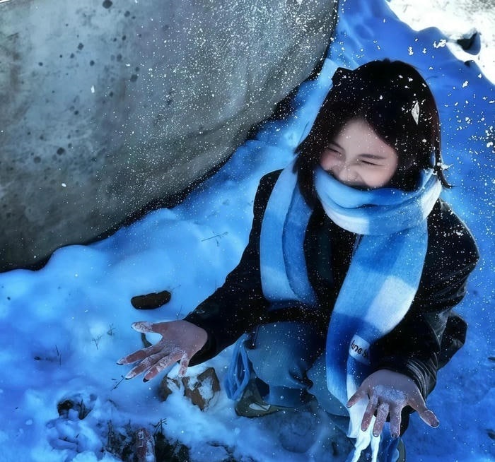 ảnh avatar màu xanh dương cute full hd
