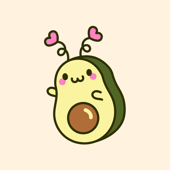 ảnh avatar quả bơ cute 4k