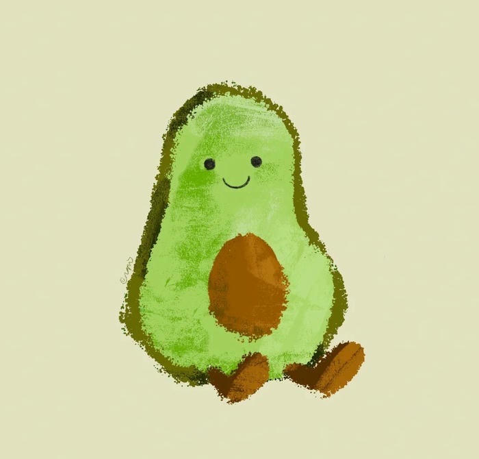 ảnh avatar quả bơ cute hd