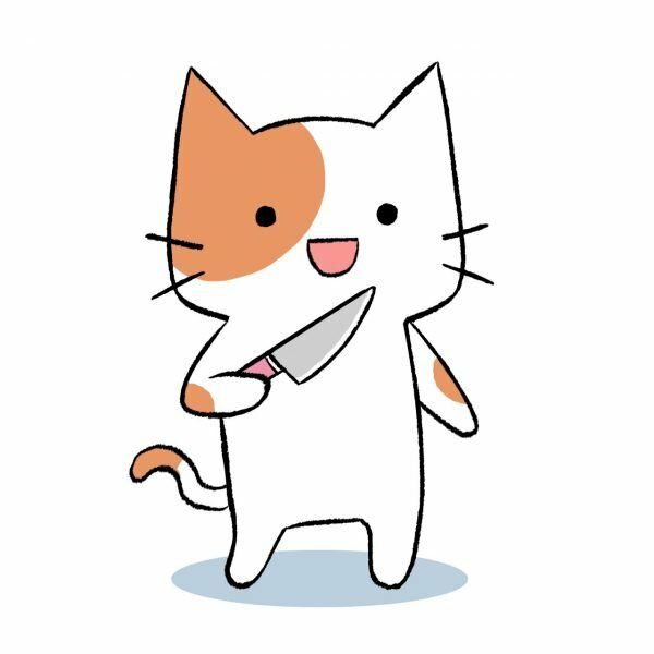 ảnh meme mèo cầm dao siêu bựa