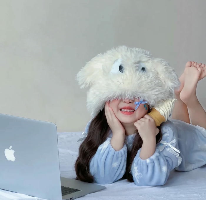 avatar màu xanh dương cute cực đẹp