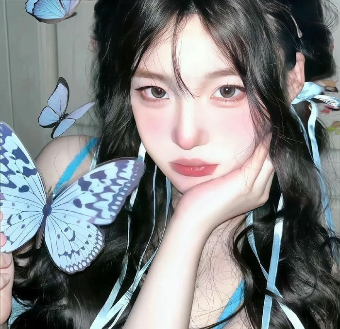 avatar màu xanh dương cute full hd