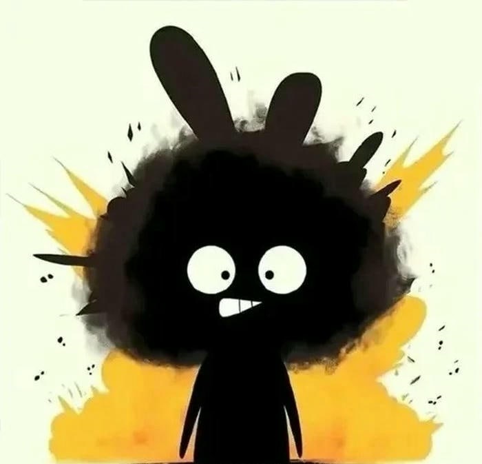 avatar nhóm màu đen xù người