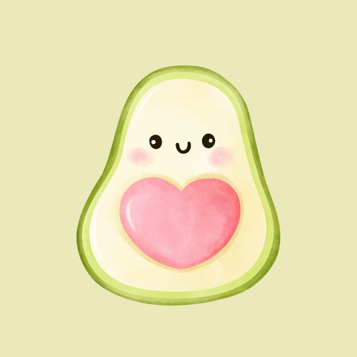 avatar quả bơ cute hd