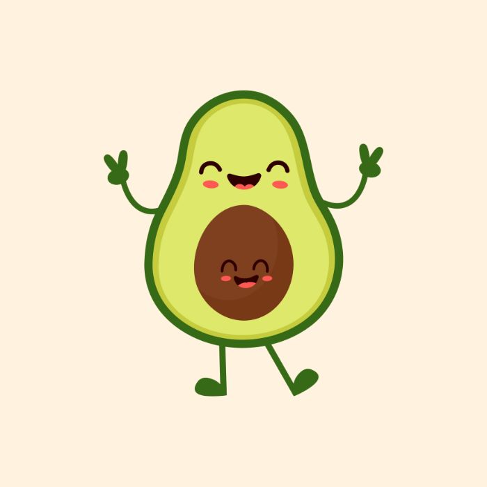 avatar quả bơ cute