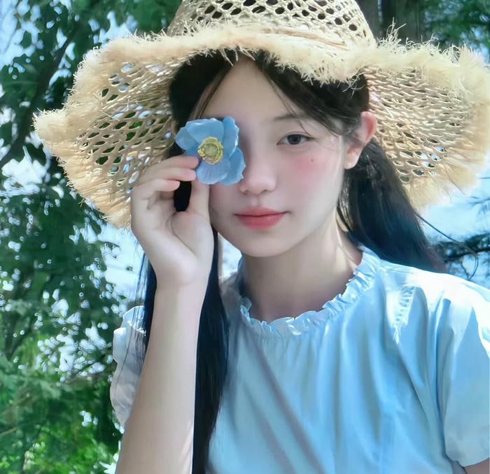 hình ảnh avatar màu xanh dương cute siêu đẹp