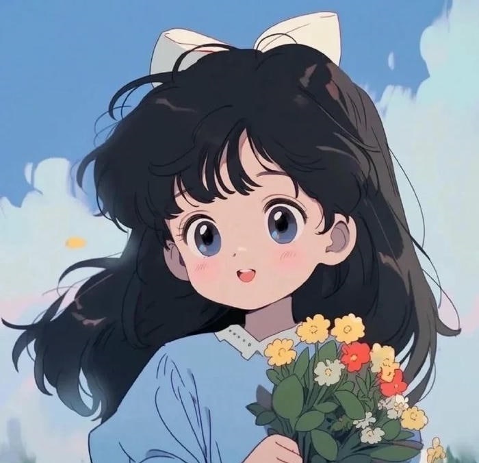 hình avatar màu xanh dương cute cực đẹp