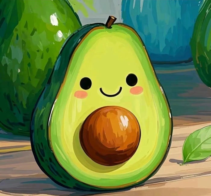 hình avatar quả bơ cute nhất