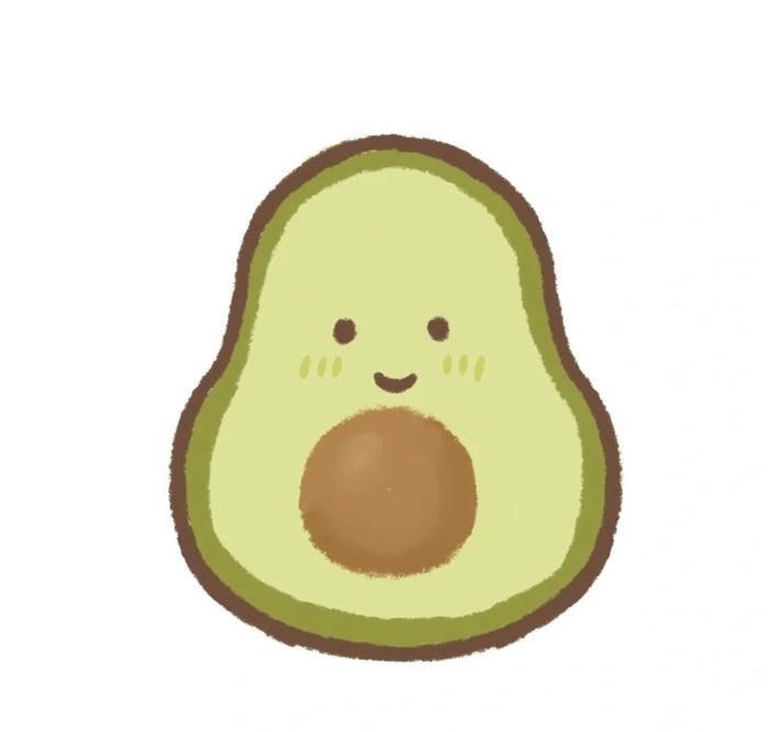 hình avatar quả bơ cute