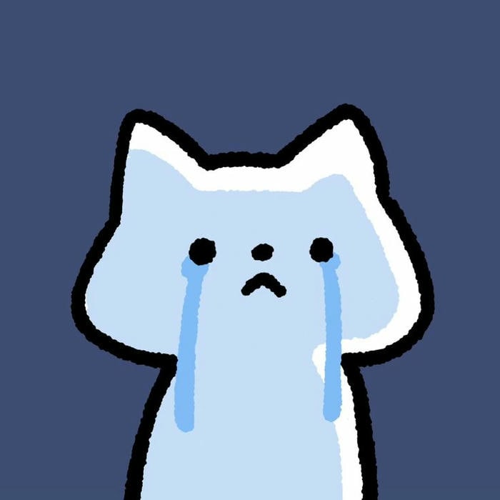 hình avatar vô tri mèo buồn