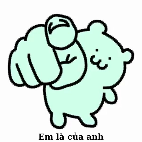 meme chỉ tay em là của anh