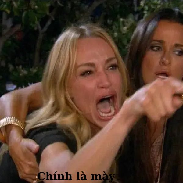 meme chỉ tay khóc