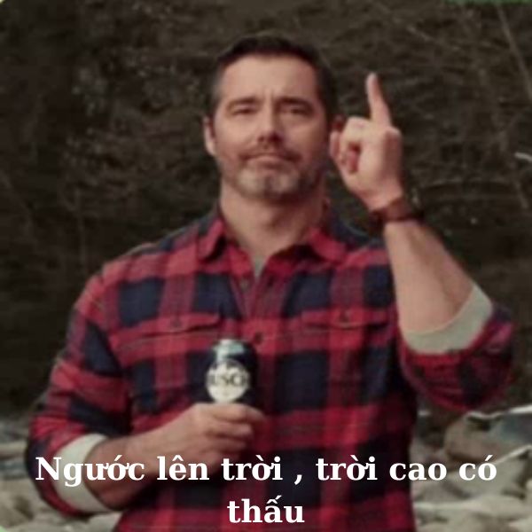 meme chỉ tay ngước lên trời