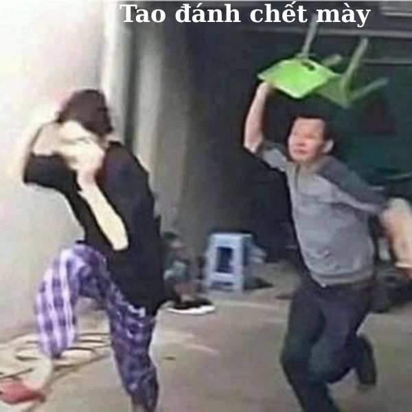 meme đánh nhau đuổi vợ