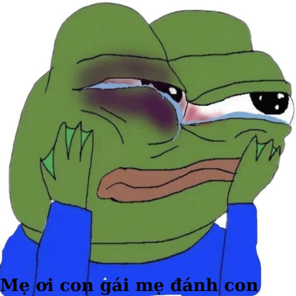 meme ếch xanh bị đánh