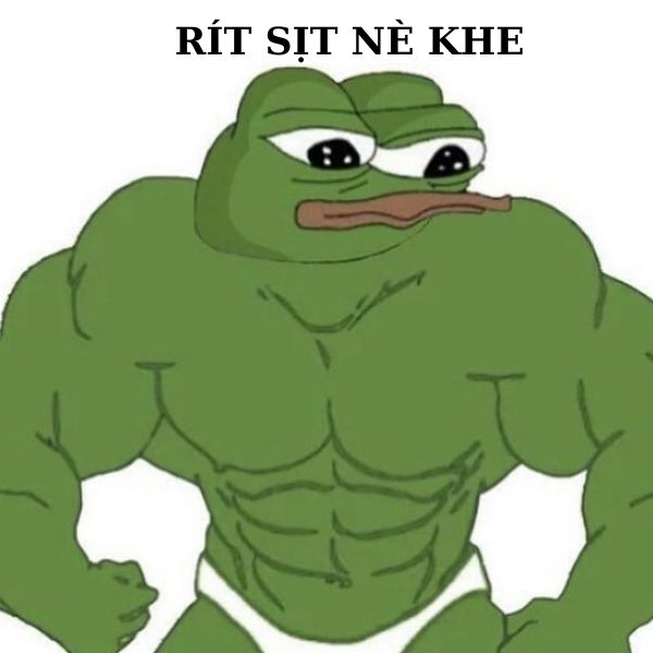 meme ếch xanh cơ bắp