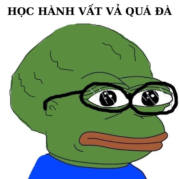 meme ếch xanh đeo kính