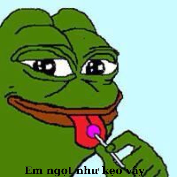 meme ếch xanh mút kẹo