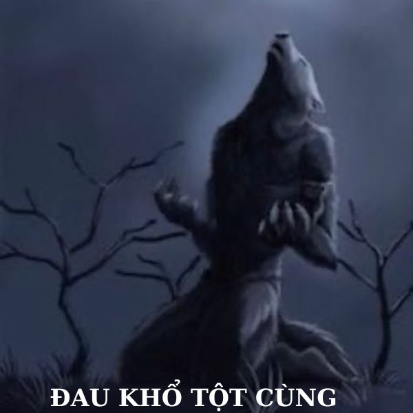 sói cô độc meme đau khổ